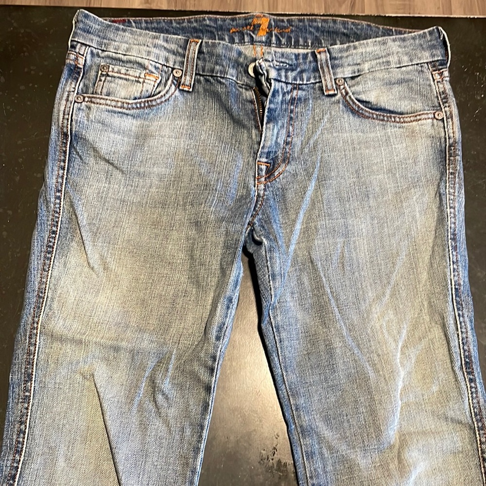 7 For All Mankind Women's Light Blue Denim Jeans
